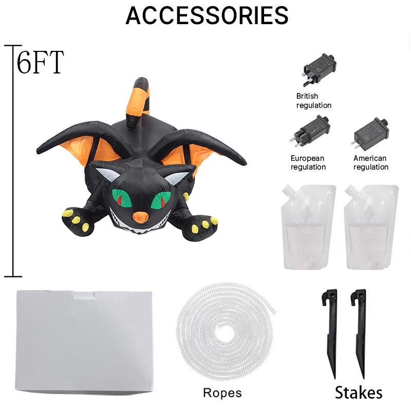 Halloween Inflatable Toys Terror Decorations Courtyard Prop Built-in LED Lights Inflatable Model Outdoor Ornament Garden Decor