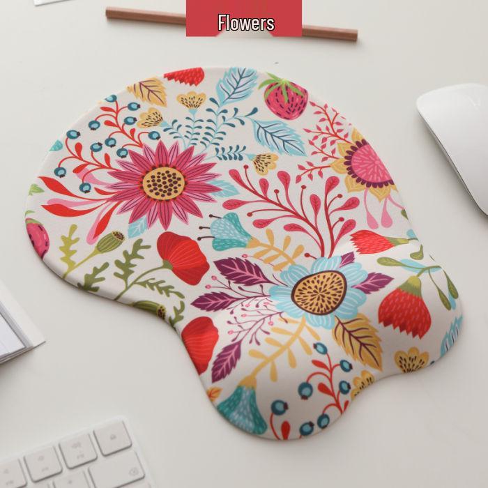 3D Cute Cartoon Silicone Wrist Rest Mouse Pad with Memory Foam