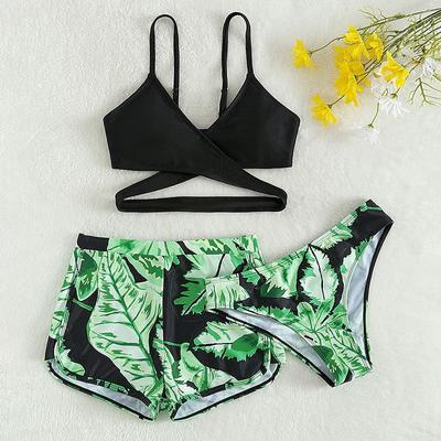 1Set Children's Swimwear Print Bikini for Girls