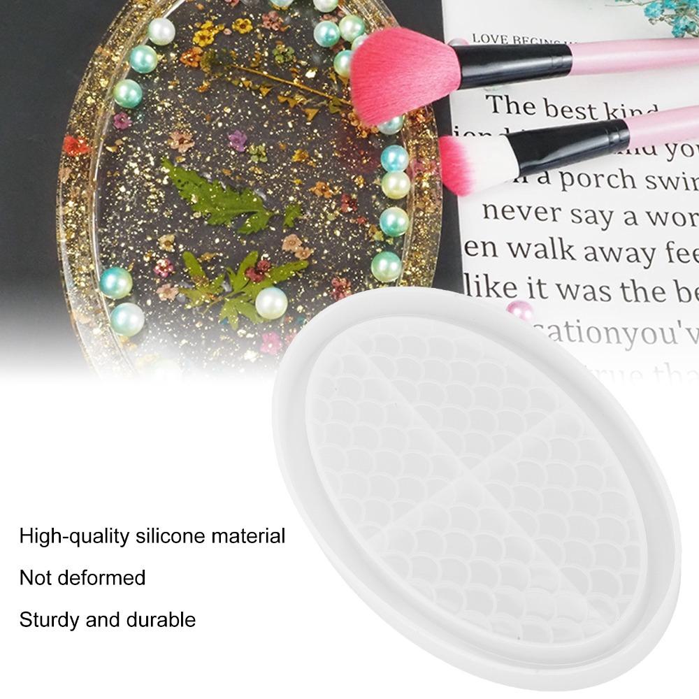 Fish Scale Design Epoxy Resin Casting Mold Easily Demold Fruit Tray Mold  Makeup Container