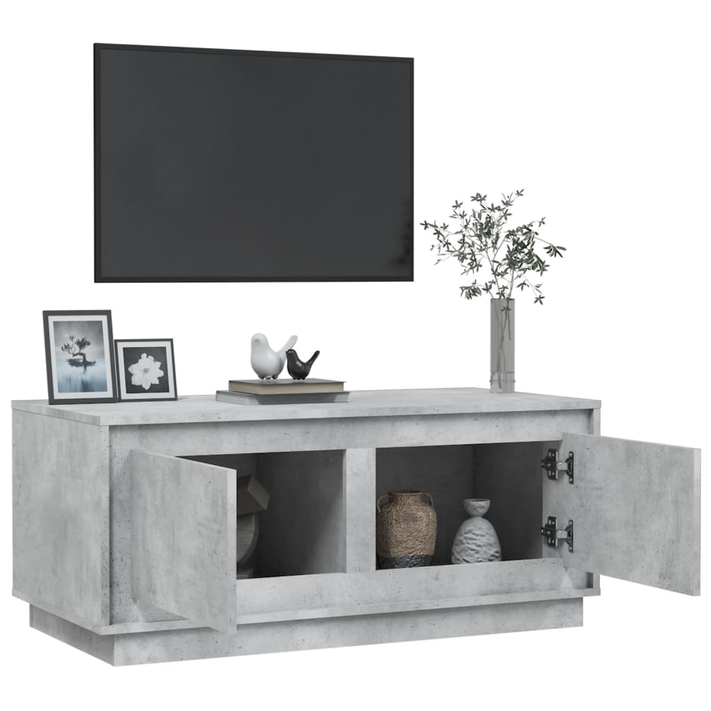 Coffee Table Concrete Grey 102x50x44 cm Wood Based Material