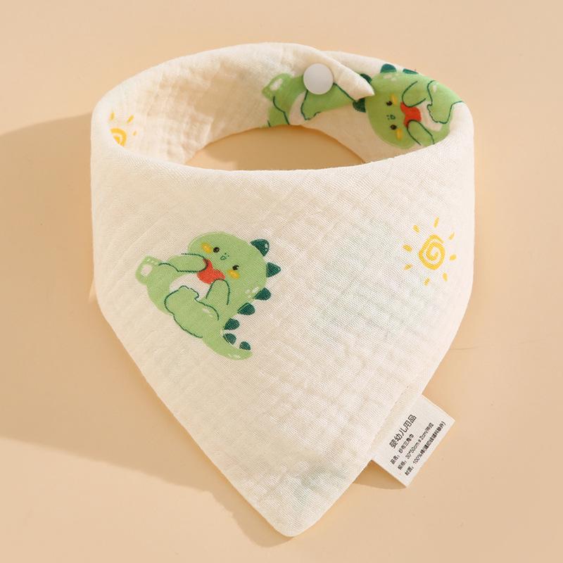 Organic Cotton Crepe Baby Drool Bib and Triangle Scarf