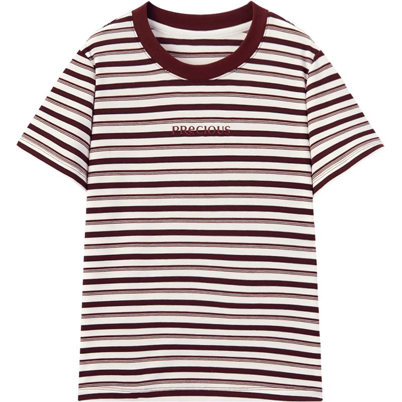 EICHITOO Women s Striped Color Block Short Sleeve T-Shirt L