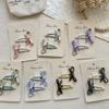 2pcs/set with Bow Design Bow Hair Clips Pearl Side Part Bangs Hairpins New BB Snap Clips  for Girls