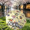 Custom Name Personalized Crayon Shin Print Umbrella, Auto Open Close, 8‑Rib Sturdy Frame, Commute Camping Hiking Use, Birthday Gift