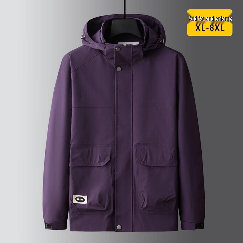 

Dibinz Men s Plus Size Outdoor Casual Jacket with Detachable Hood 5XL