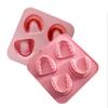 4 Hole Denture Teeth Shaped Ice Cube Mold Silicone Ice Tray Diy Ice Cream Mould Funny Gag Gift For Dentist Seniors Father Day
