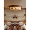 Walnut Bamboo Leaf Landscape Chandelier - Eye-Protecting Ceiling Light for Living Rooms, Bedrooms, and Tea Rooms