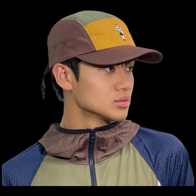 Unisex Quick-Dry Breathable Spliced Five-Panel Baseball Cap One Size