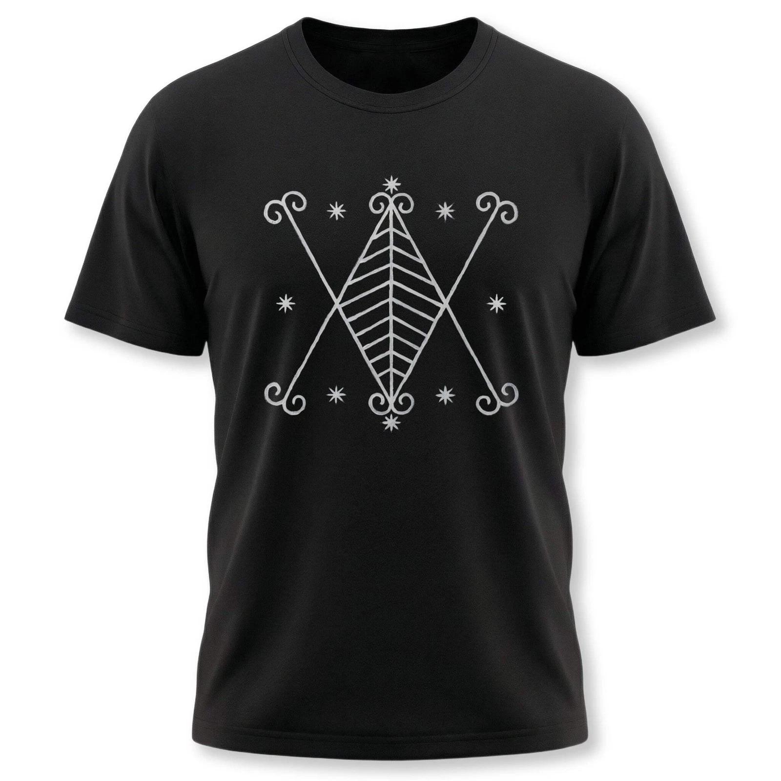 Ayizan Veve T-Shirt - Sacred Geometry & Voodoo Art Tee XS