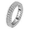 New Trendy Rainbow Simulated Diamond Stackable 925 Sterling Silver Eternity Ring for Women Wedding Finger Band Gift Z30