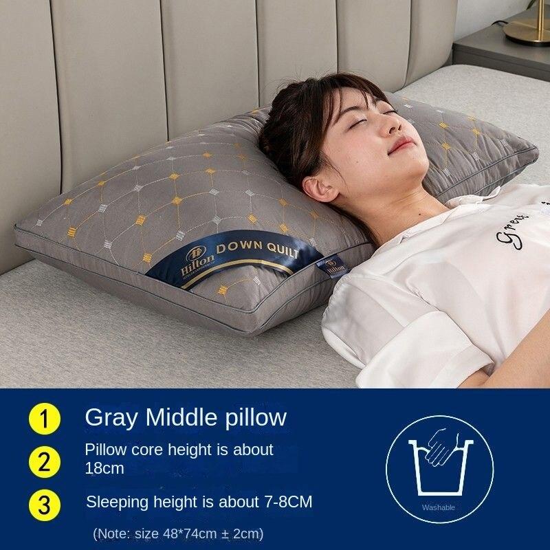 

1/2 шт. подушка для отеля, мягкая и удобная для сна, для взрослых, дома, шейная подушка, пододеяльник, белый размер 48*74 см 2pcs