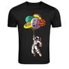 Astronaut Holding Solar System Planets Graphic T-Shirt