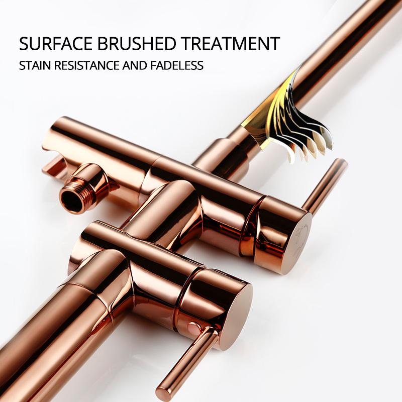 Luxurious Wholesale Matt Black High Rise Round Spout Bath Mixer Tap Floor Mounted Bathtub Filler Shower Roman Tub Faucet Set