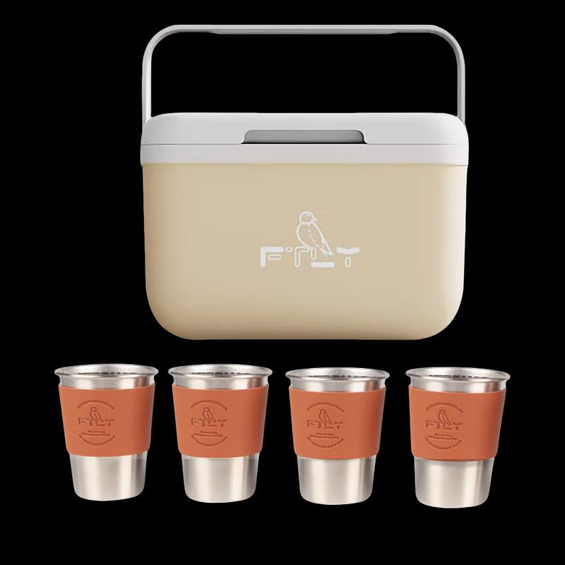 FTLY Camping Cooler Box & Cup Set