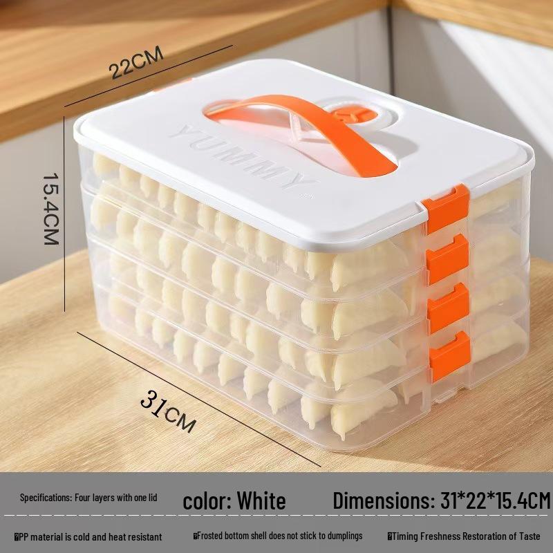 Thick Plastic Dumpling Storage Box for Freezer and Home Use – Food Grade and Fresh Keeping
