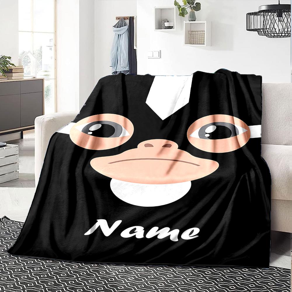 Custom Name Gremlins Theme Printed Blanket - Perfect for Couch, Bed, Travel & Outdoor Use | Machine Washable, Cozy & Durable.
