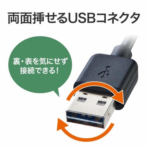 SANWA SUPPLY Double-sided USB Cable (A-A Type) 3m Black KU-RAA3