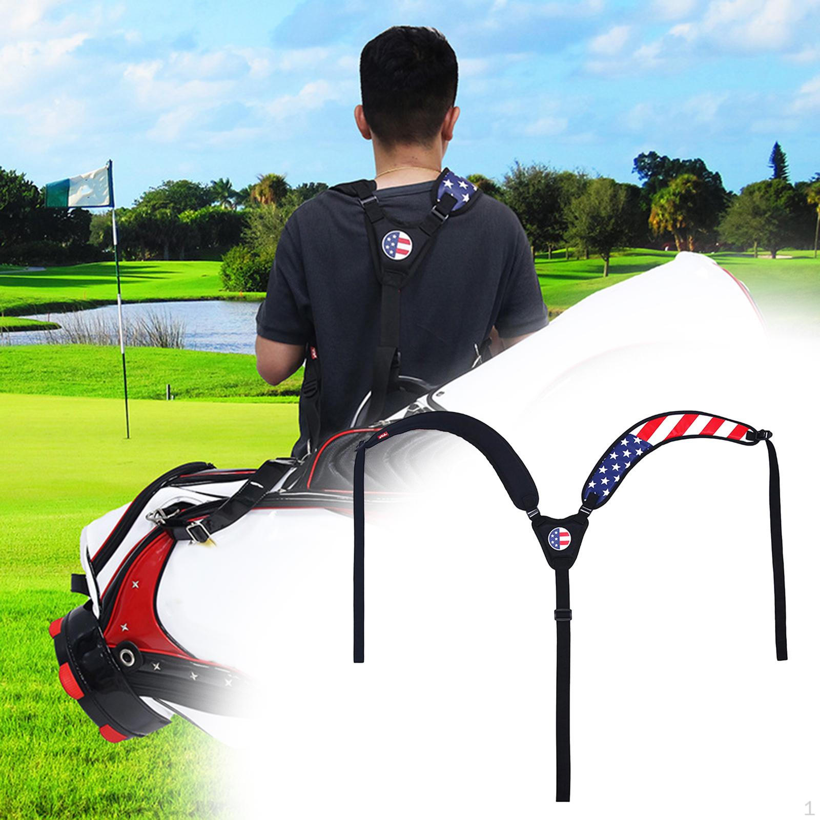 

Adjustable Golf Bag Strap Replacement, Comfortable Double Shoulder Straps, Padded Y Shaped