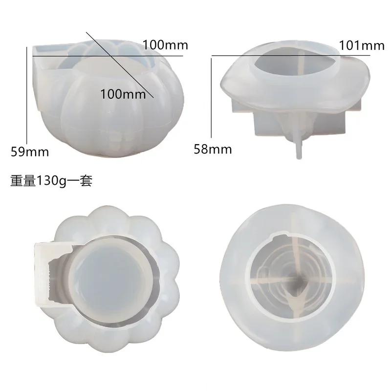 DIY Halloween Witch Pumpkin Hut House Storage Box Bottle Candy Box Mirror Silicone Mould Home Decoration Craft Gifts