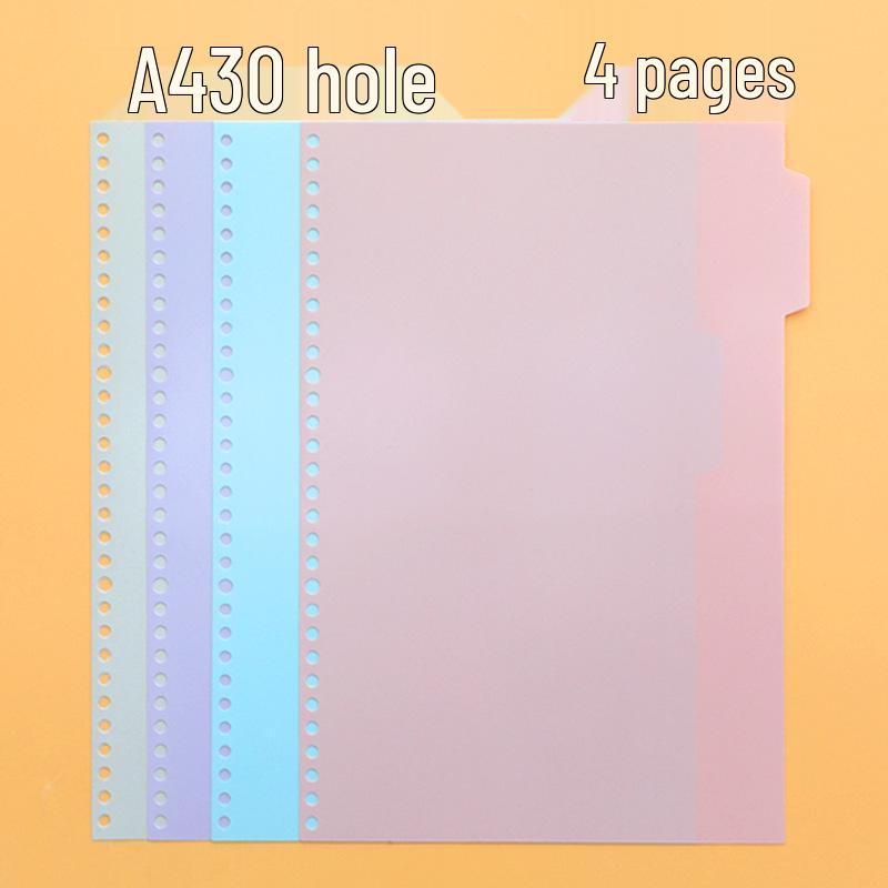 A5/B5 Colored Binder Dividers and Index Pages with Labels
