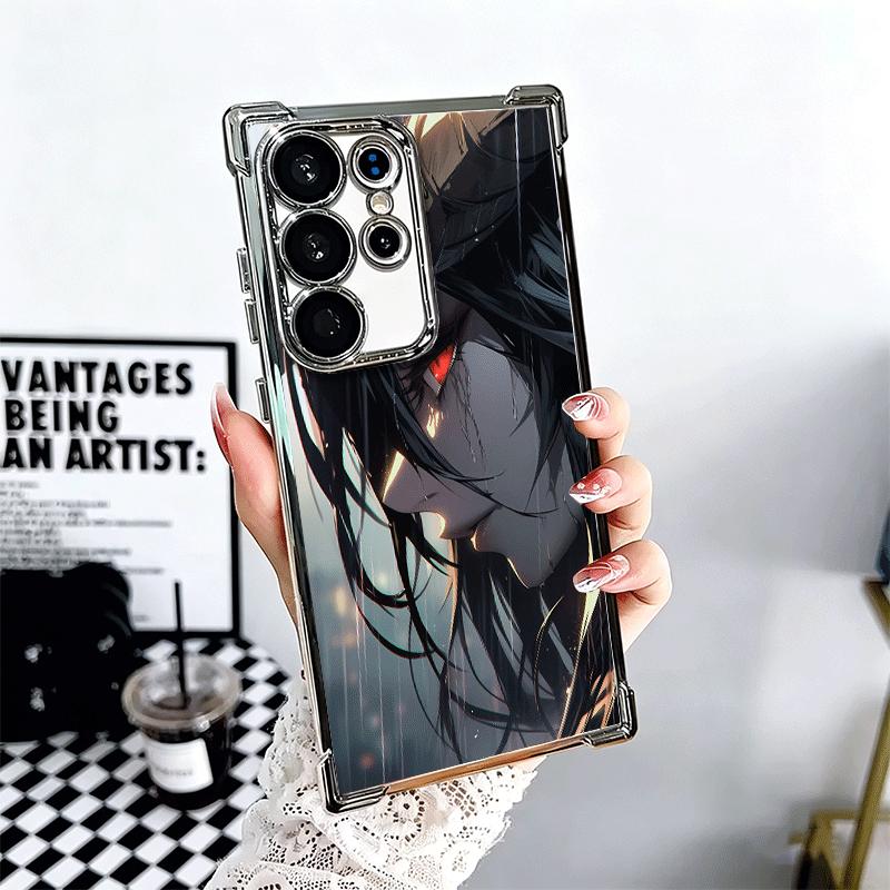 Albedo O-Overlords Anime Plating Phone Case For Samsung Galaxy S24 S25 FE S26 Edge S23 Ultra S22 S21 Plus S20 Anti-Fall Airabag