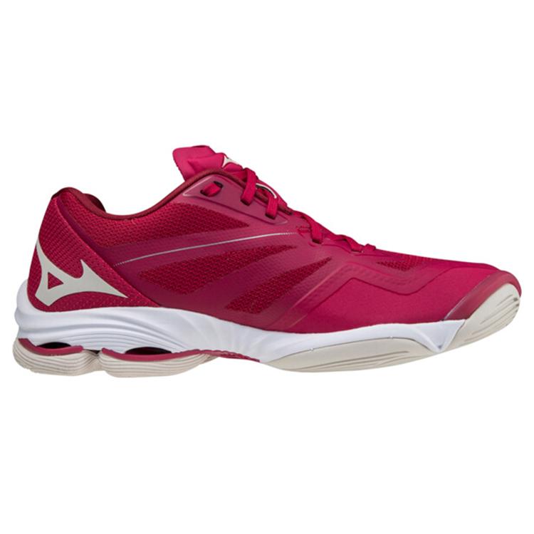 Mizuno Wave Lightning Z6 Slip Resistant Abrasion Resistant Low top Volleyball Shoes Unisex Rose Red V1GC200064