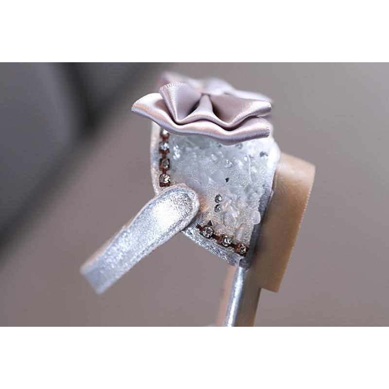Summer Bow Korean-style Rhinestone Soft Sole Girls' Sandals Princess Shoes Children's Shoes Spring Style Girls' Leather Shoes