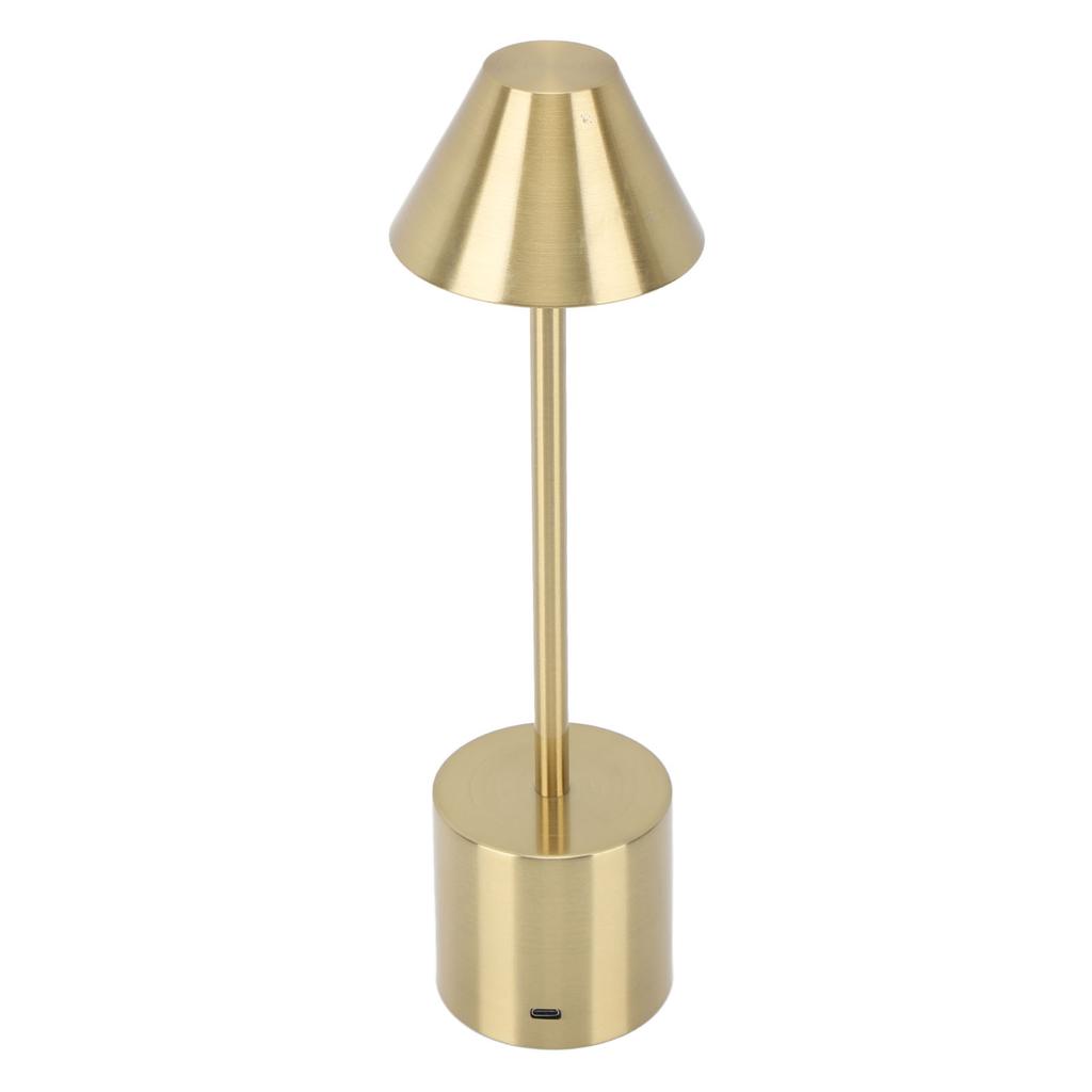 LED Table Lamp 3 Color Modes Dimmable 2000mAh Type C Charging Portable Cordless Metal Desk Light