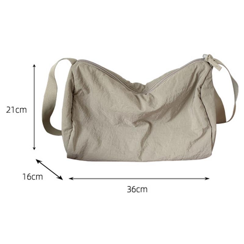 

Simple Style School Women Messenger Bags Shoulder Ladies Designer Handbag Solid Large Capacity Casual Canvas Shoulder Female Bag бежевый