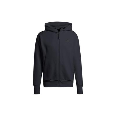 ZNE. Giacca con cappuccio e zip con patch logo serie Giubbotti da uomo Nera IN5089
