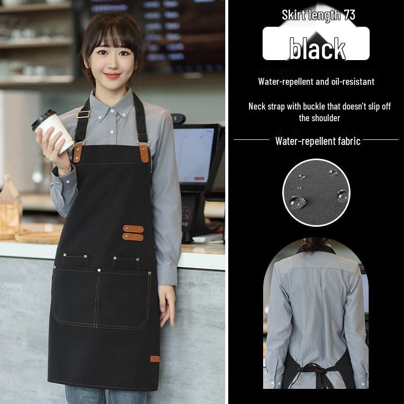 High-End Waterproof Canvas Apron for Catering and Dining