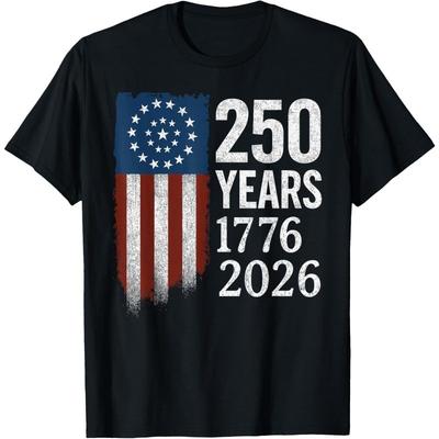 250 Years Anniversary American Flag Patriotic T-Shirt