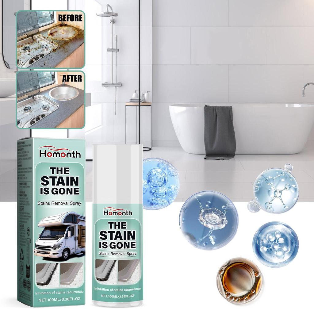 100ml RV Stain Removal Spray Stain Brightening Car Interior Dirt Cleaning Multi-Purpose Cleaning Spray
