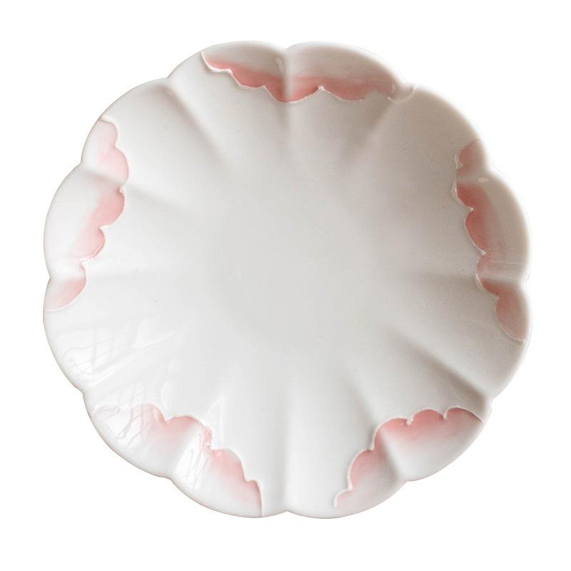 Hand-painted Piled Peony Coaster Ceramic Insulation Pad Household Chinese Kung Fu Tea Set Tea Ceremony Accessories Cups Holder