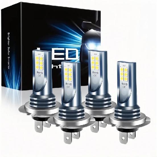 4x H7 LED Headlight Bulb Kit High Low Beam 220W 60000LM Super Bright 6000K White H7
