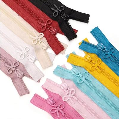 No.5 Bow Nylon Zipper Tape 4.5m Zipper 10 Zipper Puller with Various Zipper Sliders Bag Zipper Set Replacements DIY Repair