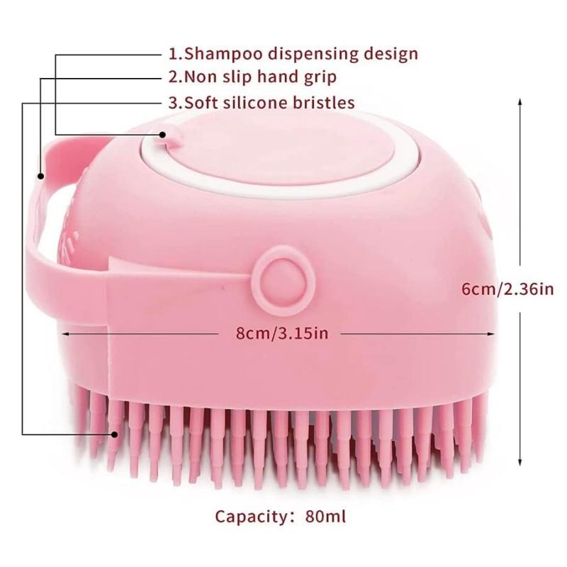 Pet Bath Massage Brush Puppy Dog Cat Grooming Cleaning Soft