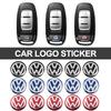 B5 2025 Heiß für Volkswagen 14mm Auto-Fernbedienungsschlüssel-Aufkleber Aluminium-Emblem-Aufkleber für Volkswagen GTI Golf Polo Passat Tiguan Touareg
