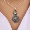Green Amethyst Gemstone 925 Sterling Unique Pendant 1.8" Women Jewelry For Anniversary Gift CP-45-15