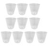 10Pcs/Set Sturdy Transparent Plant Grow Cup Plastic Practical Drainage Hole Plant Grow Pot for Home
