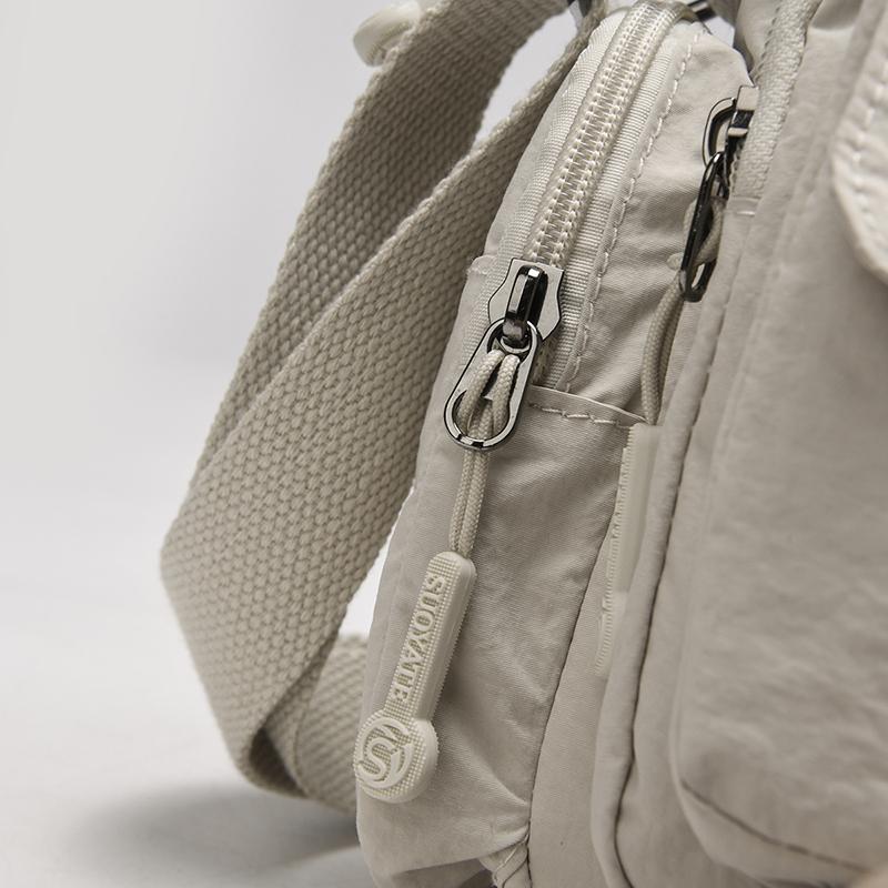 Small Square Bag Women's Shoulder Bag Water-Repellent Nylon Crossbody Bag