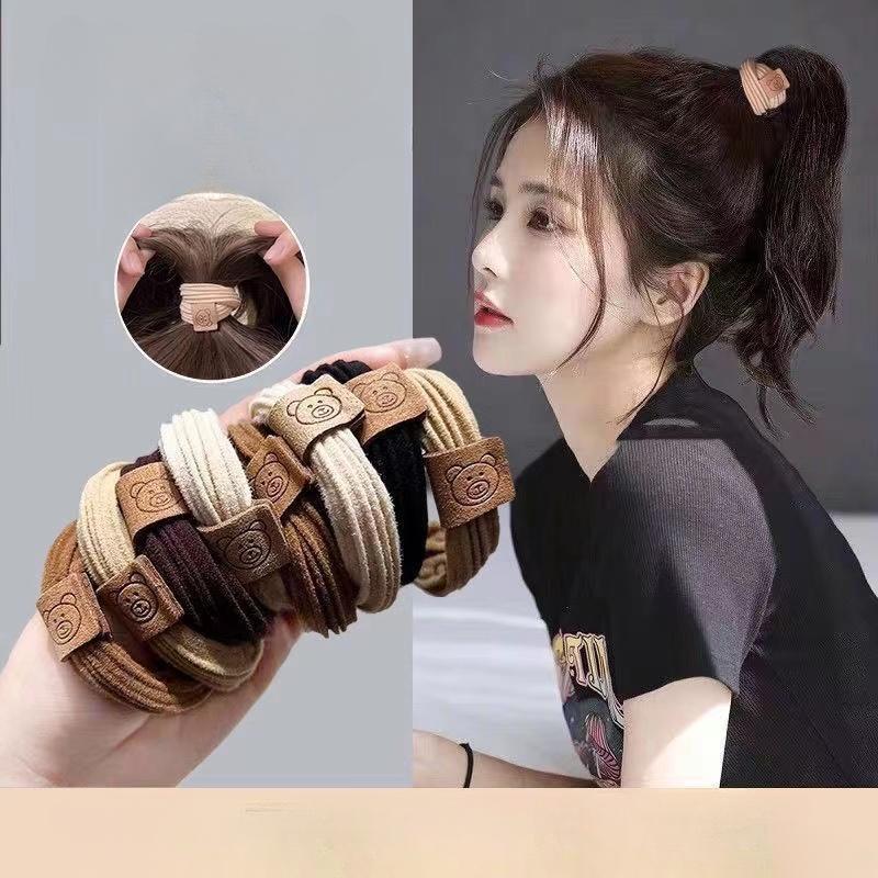20pcs/set Bear Thick Stripe Simple High Elastic Hair Bands For Women Girls Hair Tie Scrunchie Rubber Bands Hair Accessories