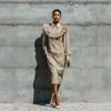 Women's Striped Ruffle Trim Shirt Dress for Resort Vacation Summer Beach Outfit