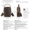 Retro Crazy Horse Leather Crossbody Phone Bag - Compact Outdoor Travel Storage