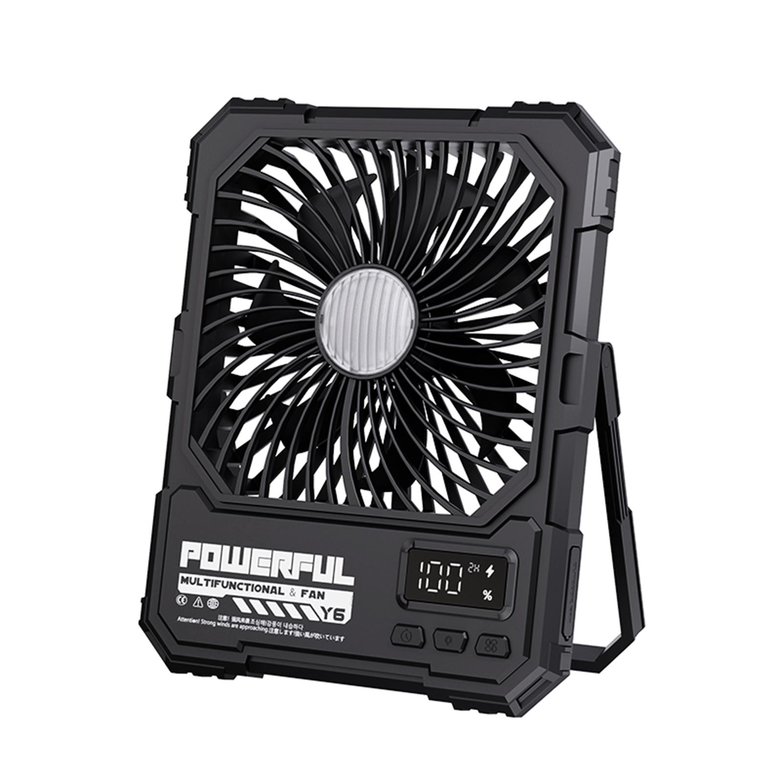 

20000mAh Battery Powered Fan with Light & Remote Rechargeable Desk Fan for Camping Office Bedroom Cruise Essentials чорний