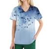 Women's V-neck Fashion Casual Printed Tops And Protective Workwear