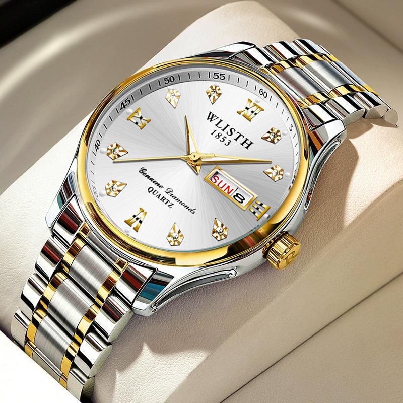 Top Brand Men's Watch Waterproof Quartz Luminous Double Calendar Fashion Business Watch