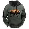 Felpe con cappuccio per uomo Y2k Golf Campeggio Casual cowboy Manica lunga Autunno Moda Felpe con cappuccio stampate in 3D Vacanza Largo Oversize