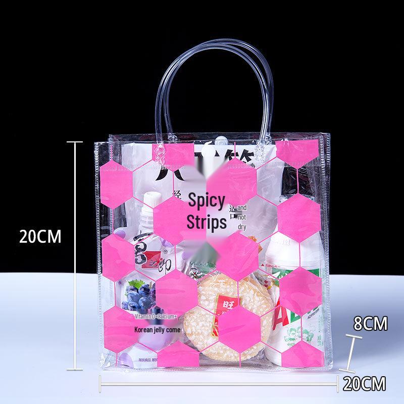 Custom Print PVC Transparent Tote Bag for Weddings and Gifts